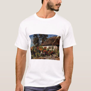 Camiseta Uma Casa de Campo com Galinhas por Peder Monsted