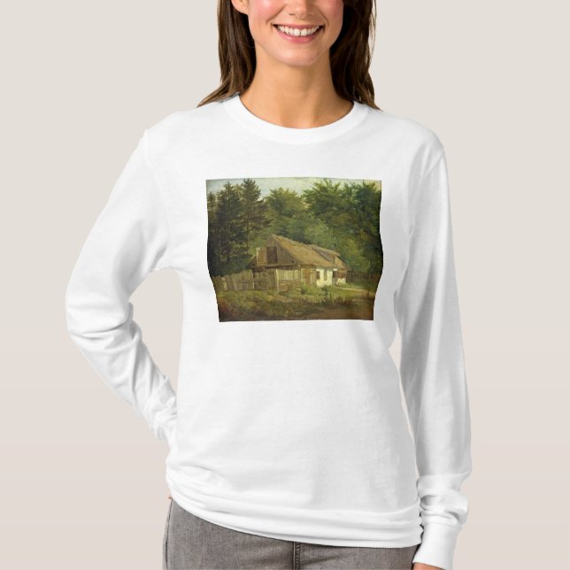 Camiseta Uma casa na floresta de Frederiksdal próximo (Frente)