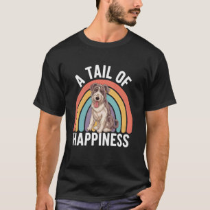 Camiseta Uma Cauda de Felicidade Cão Irish Wolfhound Chuva
