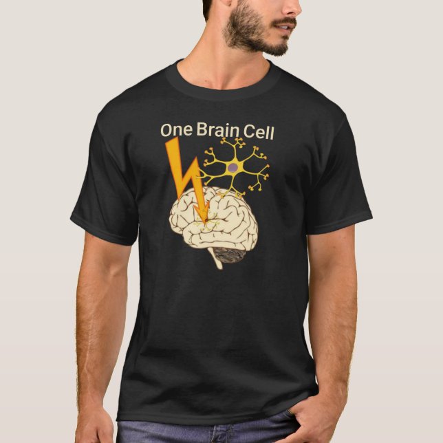 Camiseta uma célula cerebral vermelha (Frente)