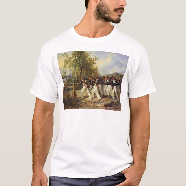 Camiseta Uma cena da vida do soldado, 1849 (Frente)