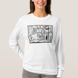 Camiseta Uma cena do país com um giro da mulher