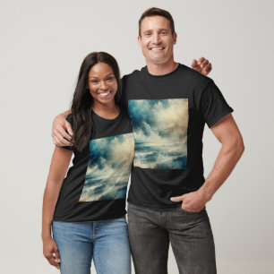 Camiseta Uma cena turbulenta do oceano - Fotografia antiga