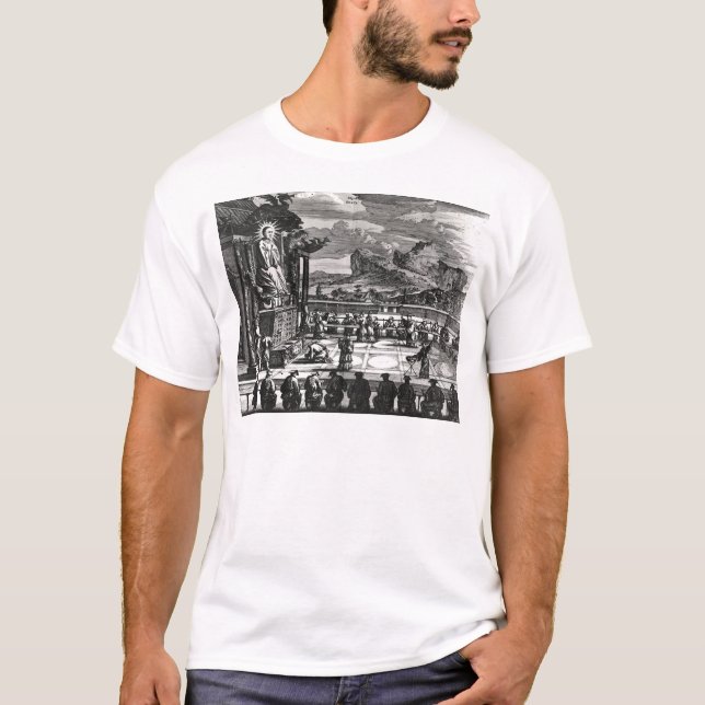 Camiseta Uma cerimónia budista de, 'Indiae Orientalis (Frente)