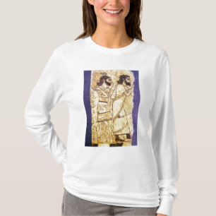 Camiseta Uma chapa que descreve um passeio de dois homens