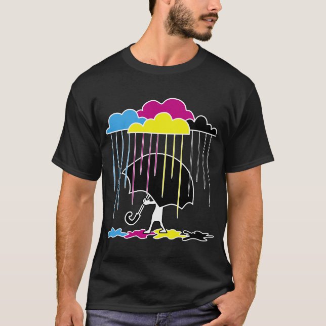 Camiseta Uma Chuva Colorida (Frente)