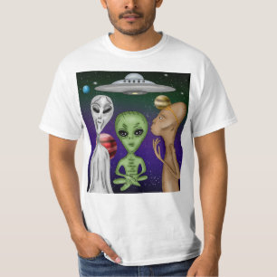 Camiseta Uma Cinza, Pequeno Verde, Alienígena Anunnaki