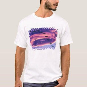 Camiseta Uma composição fotográfica de grous-da-sibéria em