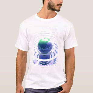 Camiseta Uma comunicação global, computador conceptual
