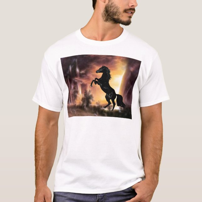 Camiseta Uma criação de cavalos frisesianos (Frente)
