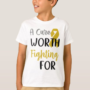 Camiseta Uma cura que vale a pena lutar Contra o Cancro Inf