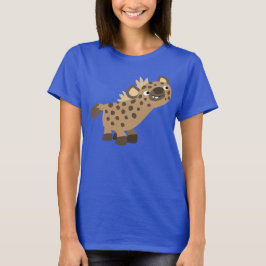 Camiseta Uma curiosa e curiosa caricatura Hyena Women T-Shi
