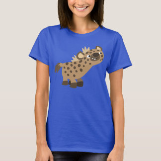 Camiseta Uma curiosa e curiosa caricatura Hyena Women T-Shi