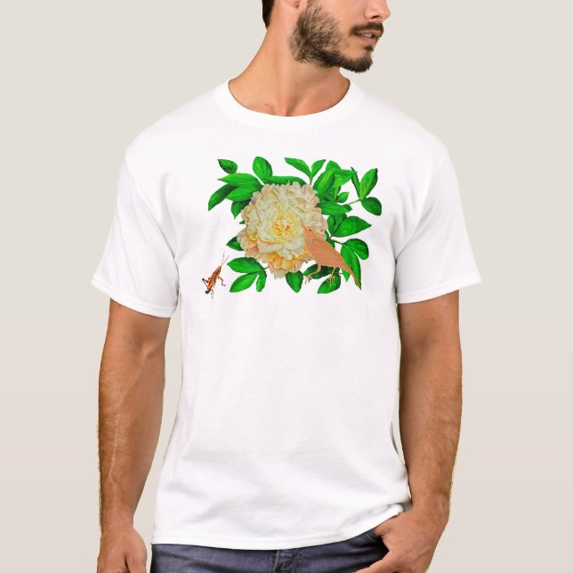 Camiseta Uma delicada Poster de aves (Frente)