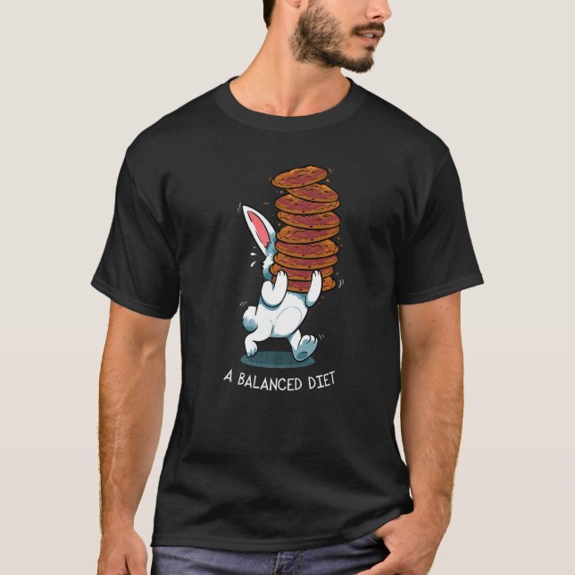 Camiseta Uma Dieta Equilibrada Adorava Perda De Peso (Frente)