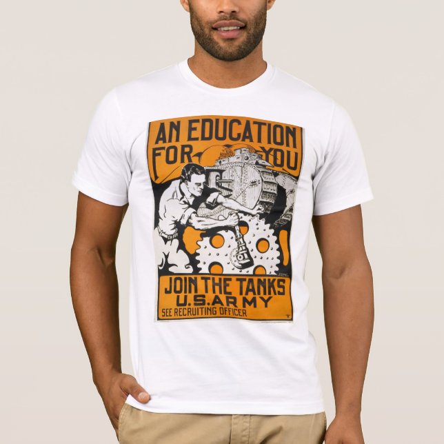 Camiseta Uma Educação Para Você Junta-Se Aos Tanques (Frente)