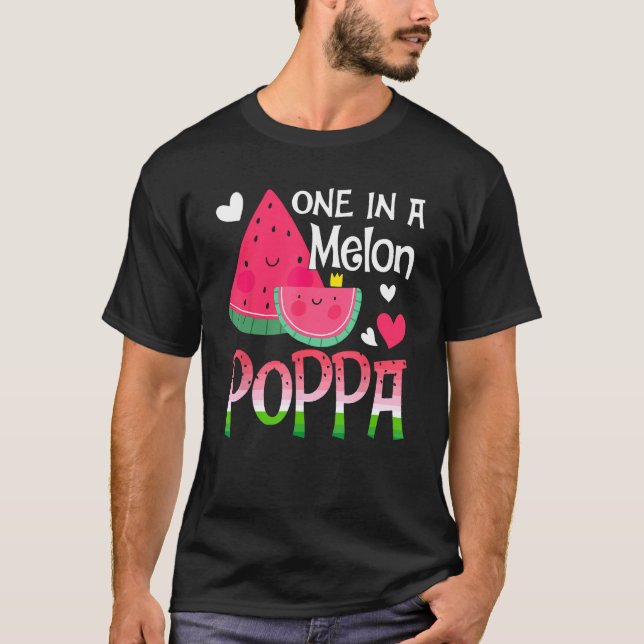 Camiseta Uma Em Uma Família Melon Poppa Watermelon Correspo (Frente)