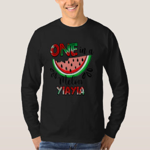 Camiseta Uma Em Uma Família Melon Yiayia Watermelon Corresp