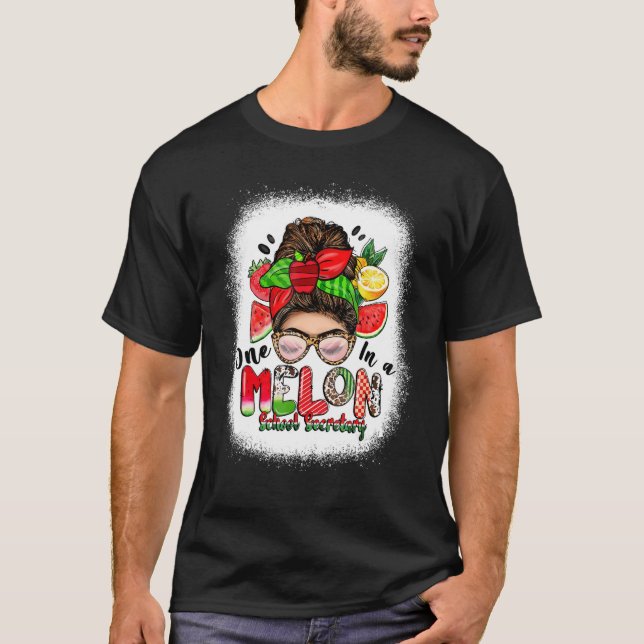 Camiseta Uma Em Uma Secretária Da Escola Melon Messy Bun Wa (Frente)
