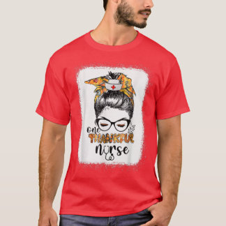 Camiseta Uma enfermeira agradecida, Messy Bun Fall Nurse Ob