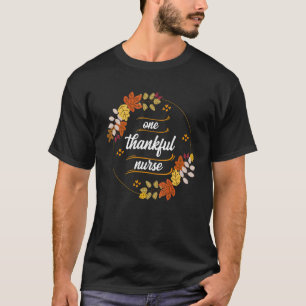 Camiseta Uma Enfermeira agradecida Simples Quota de outono