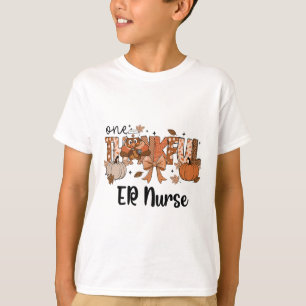 Camiseta Uma Enfermeira do PS Agradecida Ação de Graças Dep
