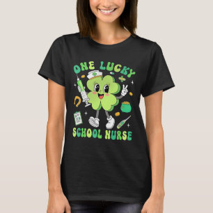 Camiseta Uma Enfermeira Escolar Sortuda Espírito do Dia de