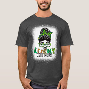 Camiseta Uma Enfermeira Lucky Desk Sangrando Rua De Arma Me