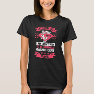 Camiseta Uma enfermeira magnífica cuidadora enfermeira Aniv