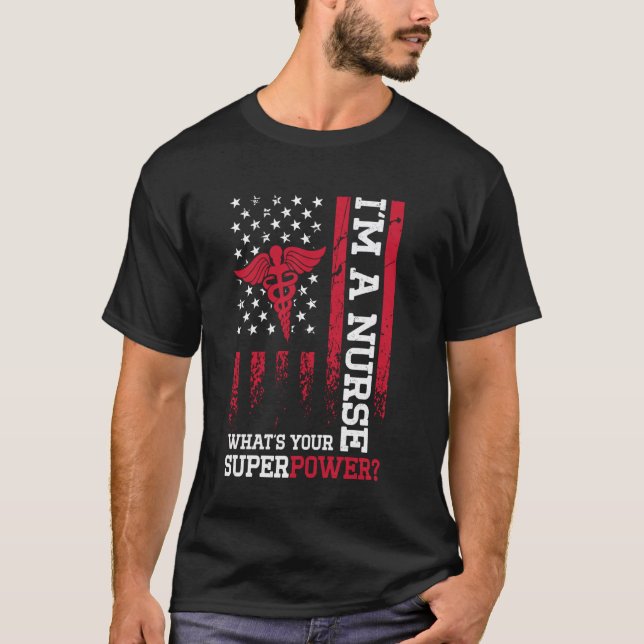 CAMISETA UMA ENFERMEIRA, QUAL É SEU SUPERPODER (Frente)