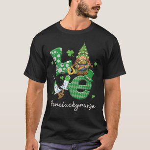 Camiseta Uma Enfermeira Sortuda Gnome Stethoscope Scrub Rua