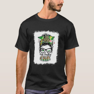Camiseta Uma Enfermeira Sortuda, Messy Bun Shamrock S
