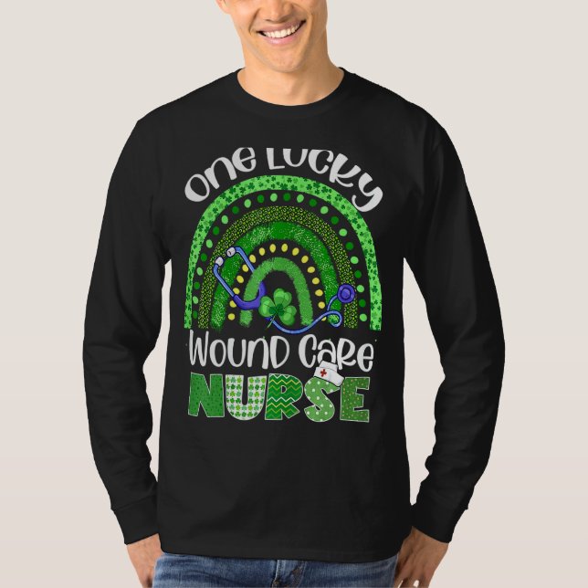 Camiseta Uma Enfermeira Sortuda, Rua de Stethoscope Patrick (Frente)