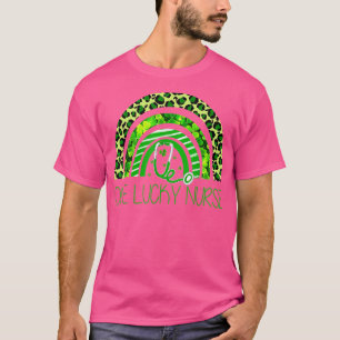 Camiseta Uma enfermeira sortuda Scrub RN ICU ER Dia de São 