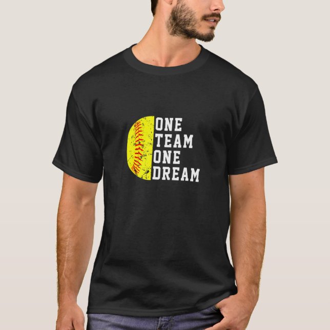Camiseta Uma Equipe Um Sonho Softball (Frente)
