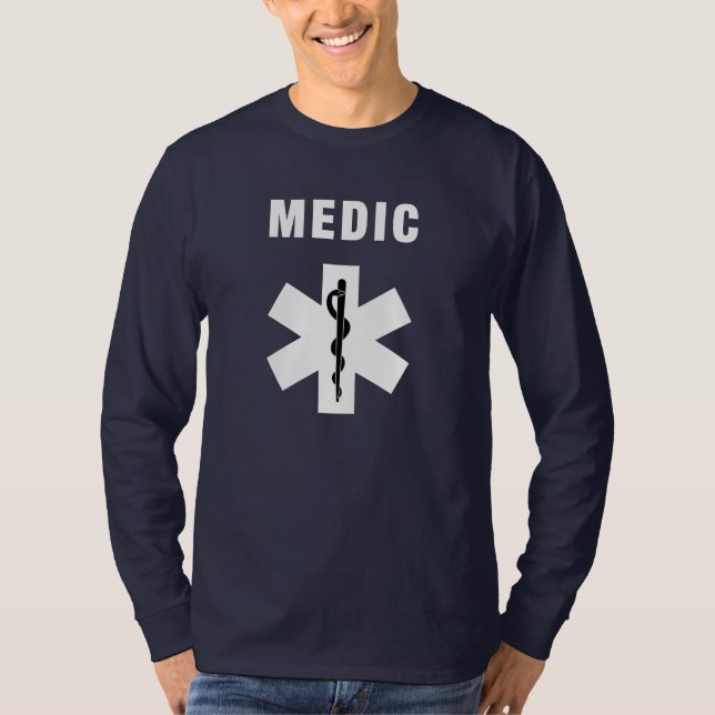 Camiseta Uma estrela do médico da vida (Frente)
