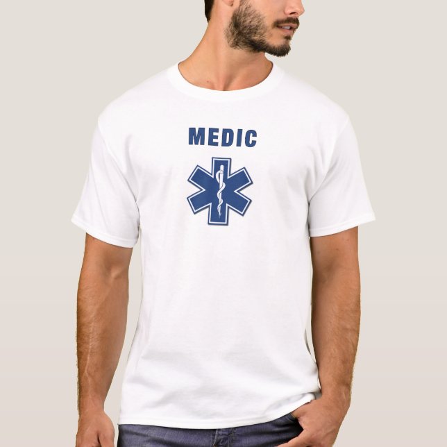 Camiseta Uma estrela do médico da vida (Frente)