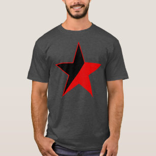 Camiseta Uma Estrela Vermelha de Anarquia v2