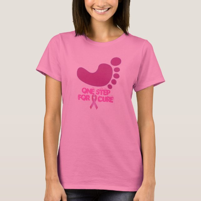 Camiseta uma etapa para o cancer (Frente)