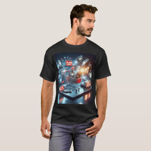 Camiseta uma exibição de laptop com a venda de flash de tem