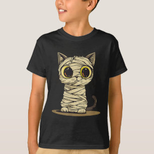 Camiseta Uma Fantasia De Gato Múmico E Adorável Para Menino