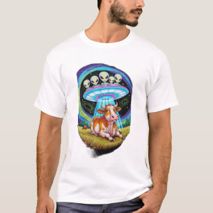 Camiseta Uma fatia de pizza com um hambúrguer.