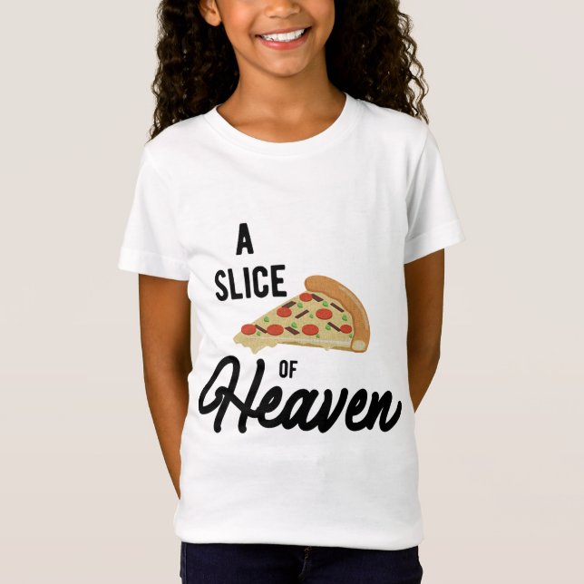 Camiseta Uma fatia de pizza mística do céu (Frente)