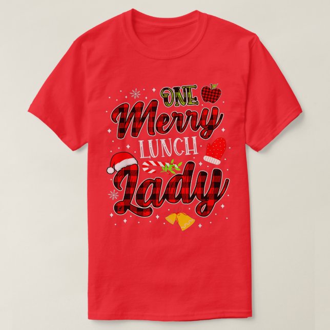 Camiseta Uma feliz de almoço Lady Natal Engraçado (Frente do Design)