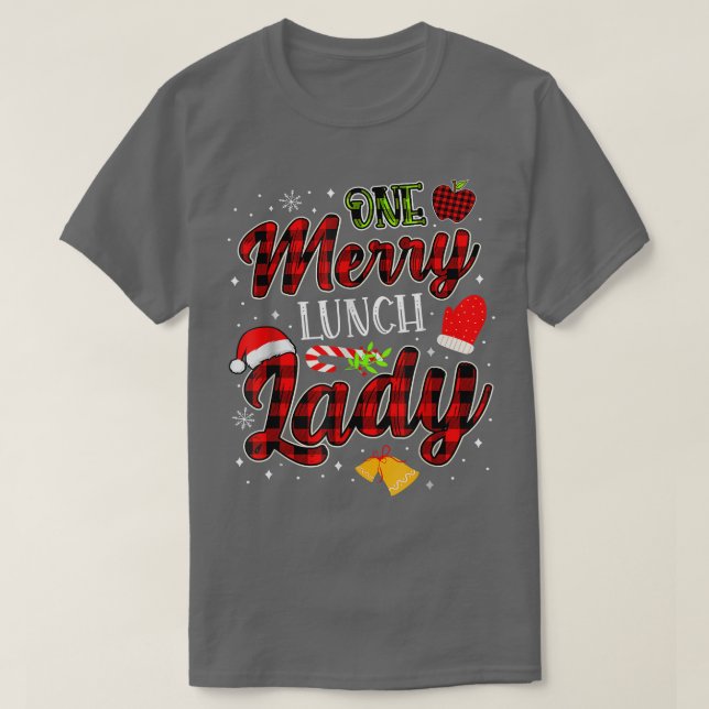 Camiseta Uma feliz de almoço Lady Natal Engraçado (Frente do Design)