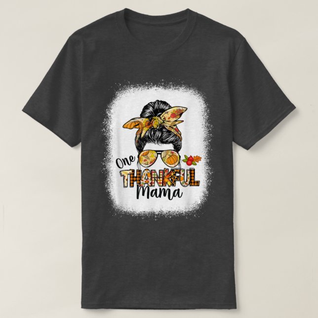 Camiseta Uma Feliz Mãe Mensageira Mulher Arma Cai Obrigados (Frente do Design)