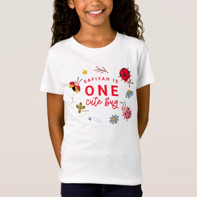 Camiseta Uma Festa de aniversário de Ladybug Inseto (Frente)