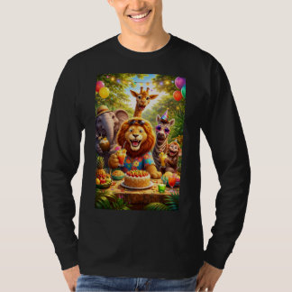 Camiseta Uma festa de aniversário divertida e colorida no Z