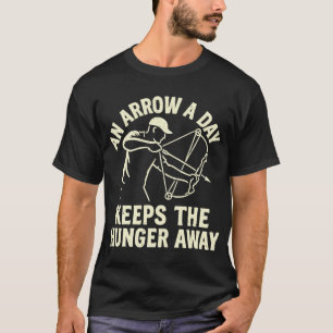 Camiseta Uma Flecha por Dia Afasta a Fome