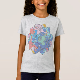 Camiseta Uma flor feita de manchas de tinta